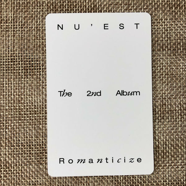 Nu'est ARON [ Romanticize ] Official Photocard / New / Gift
