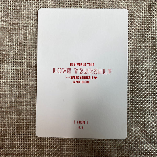 BTS J-HOPE 8/8 [Speak Yourself World Tour Japan] Official Mini Photocard / Gift