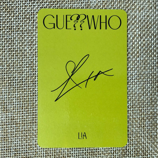 ITZY LIA [ GUESS WHO ] Official Photocard, 4th Mini Album / New / Gift