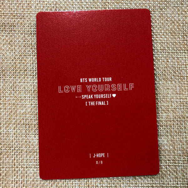 BTS J-HOPE 8/8 [ Speak Yourself The Final ] Official Mini Photocard / New / Gift