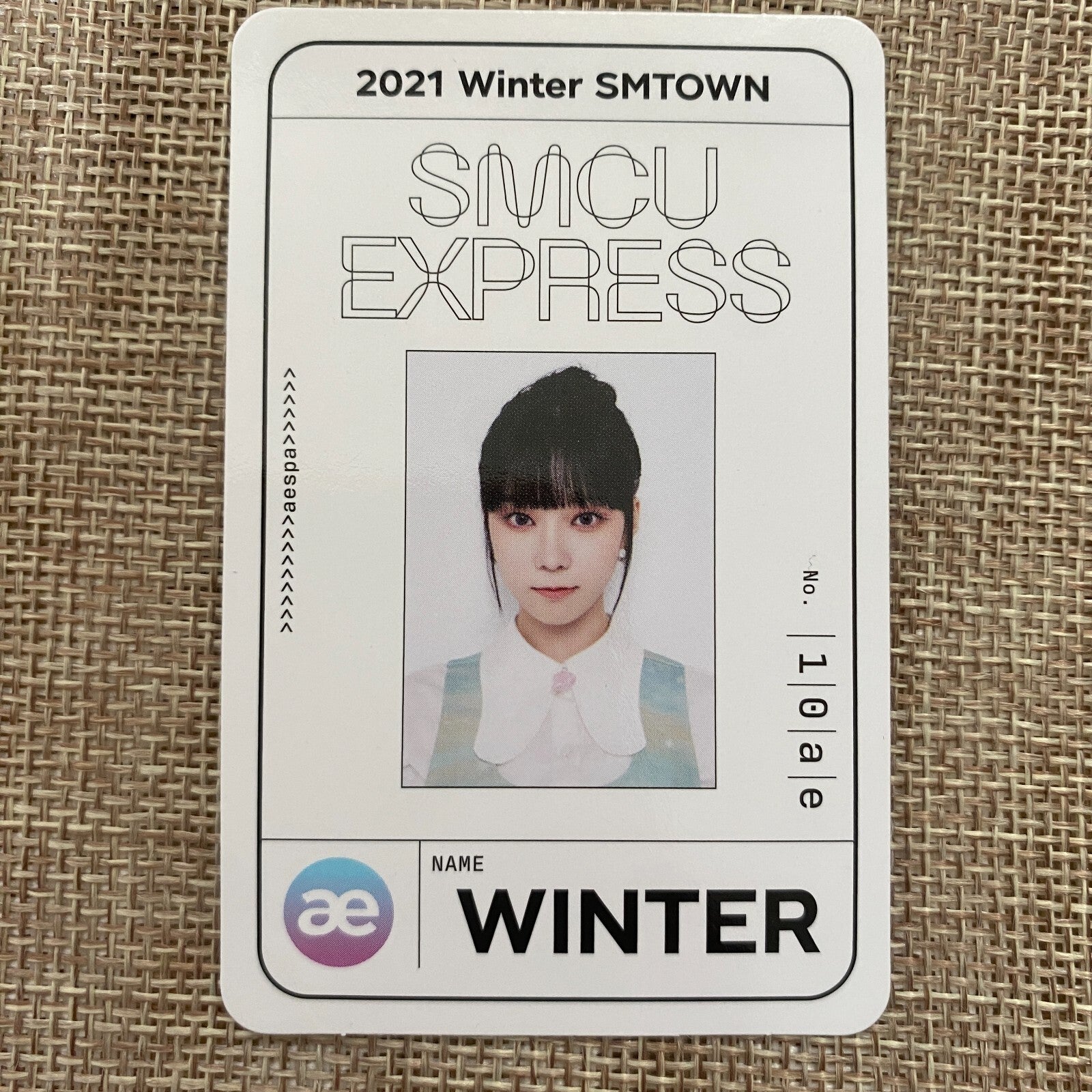 AESPA WINTER [2021 Winter SMTOWN SMCU Express] Official Pass Photocard / Gift