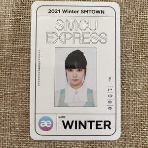 AESPA WINTER [2021 Winter SMTOWN SMCU Express] Official Pass Photocard / Gift