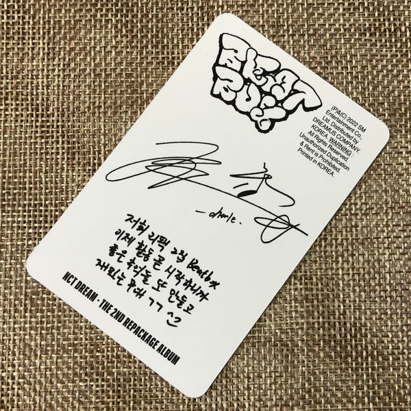 NCT DREAM CHENLE [ BEATBOX ] Official Photocard, Digipack / New / Gift