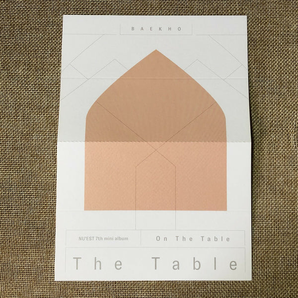 Nu'est BAEKHO #1 [THE TABLE] Official Folding Photo Card, 7th Mini / New / Gift