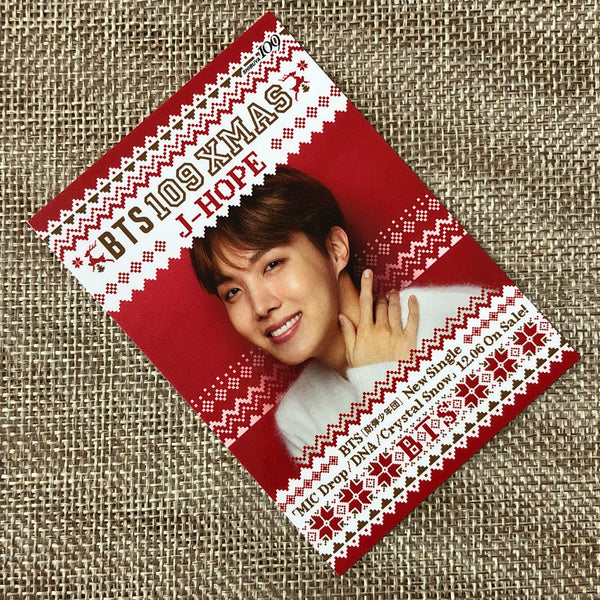 BTS J-HOPE [ JAPAN Shibuya 109 Chrisrmas Xmas ] Official Photocard / New / Gift