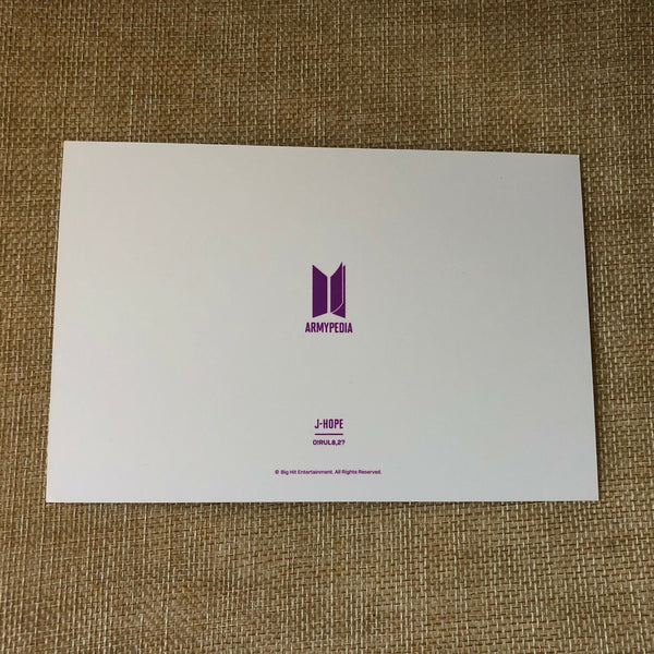 BTS J-HOPE [Armypedia O!RUL8,2?] Official Postcard Photocard / New, Rare / Gift