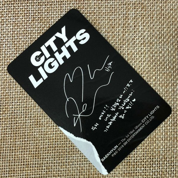 EXO BAEKHYUN #3 [City Lights] Official Photocard Day, 1st Mini Album / Gift