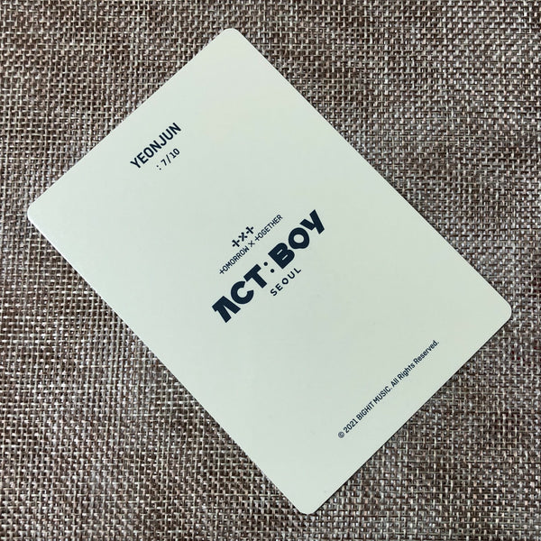 TXT YEONJUN 7/10 [ ACT : BOY SEOUL ] Official Mini Photocard / New / Gift