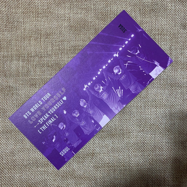 BTS SUGA [Speak Yourself Seoul The Final DVD] Official Bookmark / New, Rare /+G