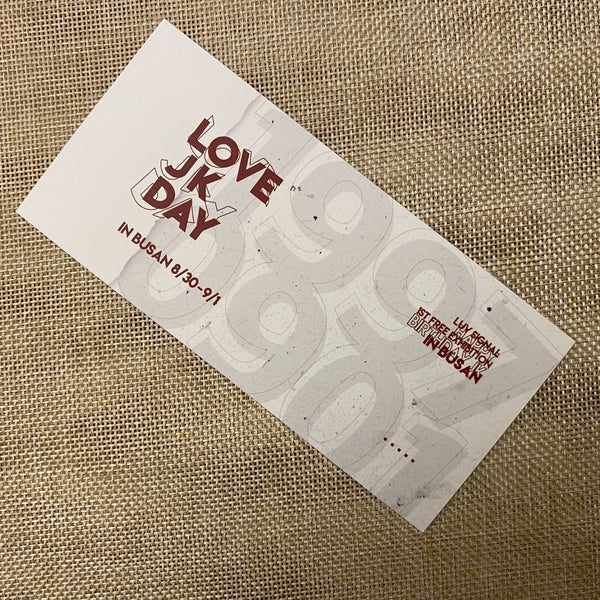 BTS JUNGKOOK [LOVE JK DAY Exhibition] Ticket + Photocard Set / New, Rare / Gift