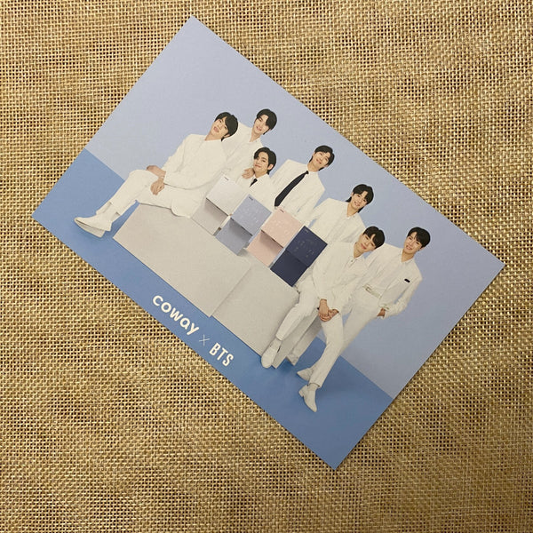 BTS GROUP #1 [BTS x COWAY] Official Postcard Photocard Limited / New, Rare /+G