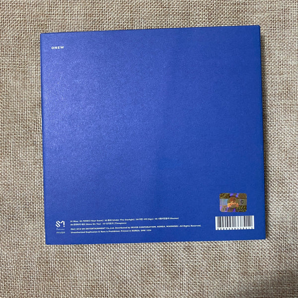SHINEE Onew [Voice Mini Solo Blue Album] Photobook + CD, No PC / Mint, Rare /+G