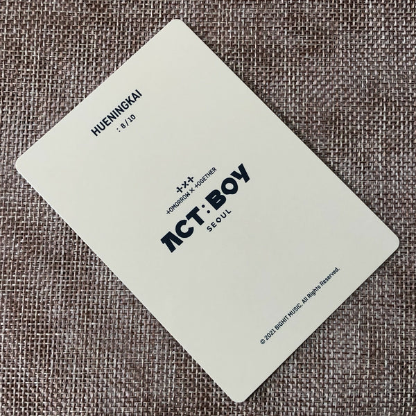 TXT HUENINGKAI 8/10 [ ACT : BOY SEOUL ] Official Mini Photocard / New / Gift