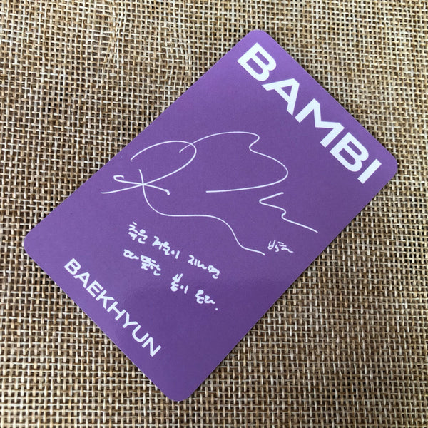 EXO BAEKHYUN #6 [ BAMBI ] Official Photocard, 3rd mini Album / New / Gift
