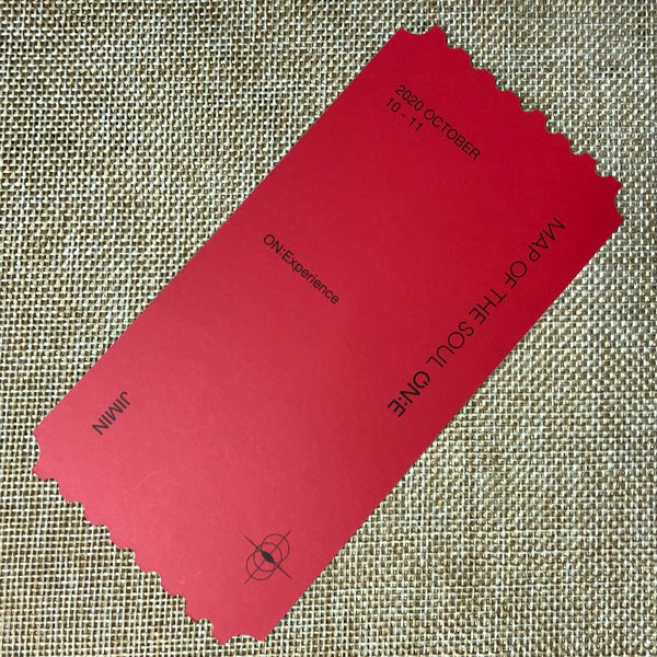 BTS JIMIN [ Map of the Soul ON:E DVD ] Hologram Ticket Photocard / New / Gift
