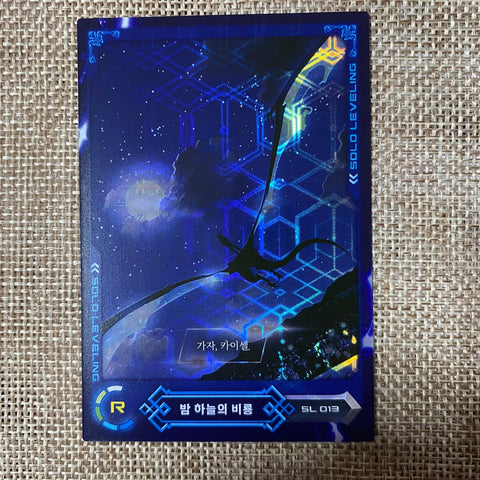 Solo Leveling SL 013 Rare R Holo Card / Korean Webtoon Trading Card / New / Gift