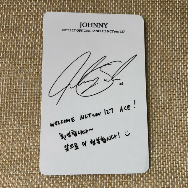 NCTzen 127 JOHNNY [2020 Fanclub] Official Limited Photocard, Sign Ver / Gift