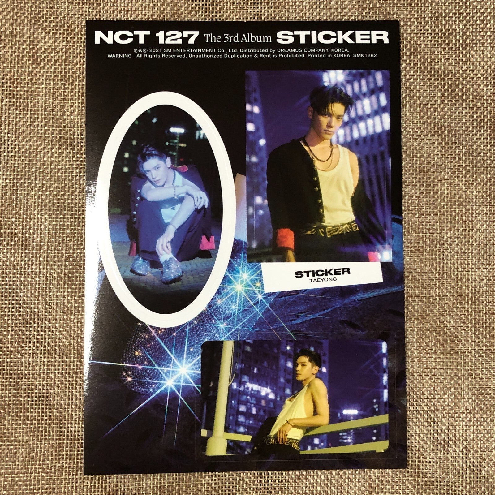 NCT 127 TAEYONG [ STICKER ] Official Sticker, SEOUL CITY Ver / New / Gift