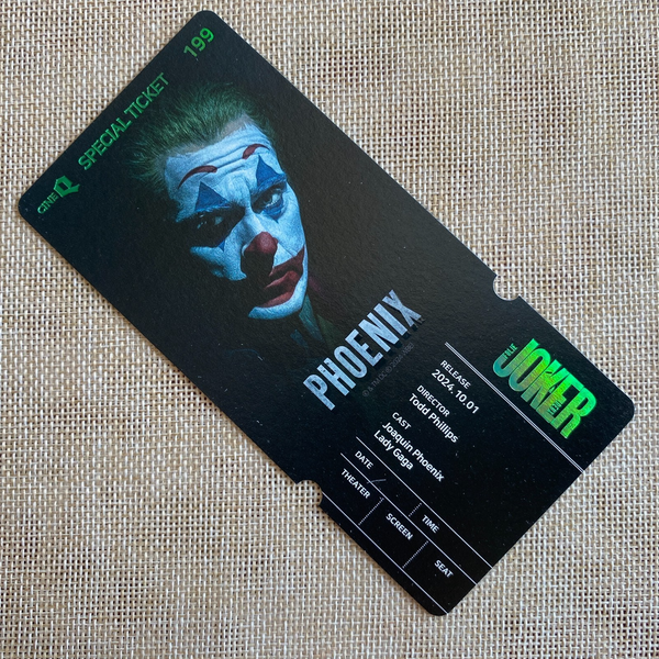 JOKER PHOENIX Movie / Official Photo Ticket, GAGA Special Ticket / New, Rare /+G