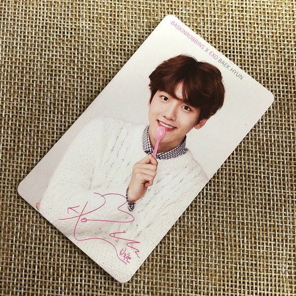 EXO BAEKHYUN [ Baskin Robbins ] Official Photocard, EXO-K / New / Gift