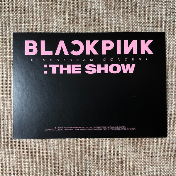 BLACKPINK JENNIE [ THE SHOW DVD ] Official Postcard Photo / New / Gift