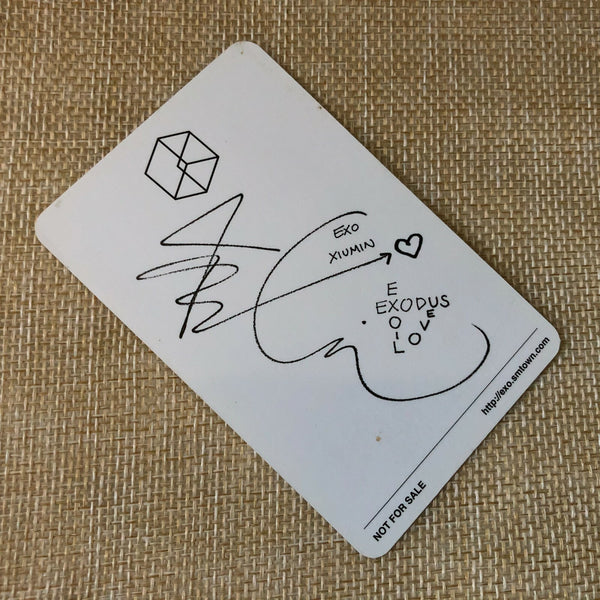 EXO XIUMIN [ EXODUS ] Official Photocard, 2nd Album Korean / New / Gift