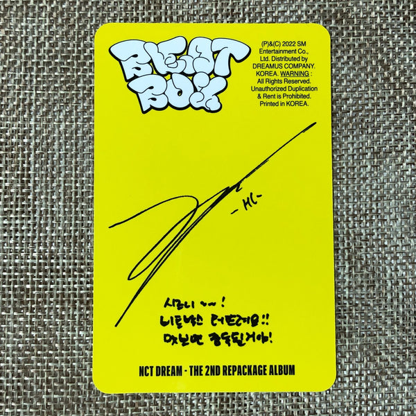 NCT DREAM HAECHAN [ BEATBOX ] Official Photocard, New School Ver / New / Gift
