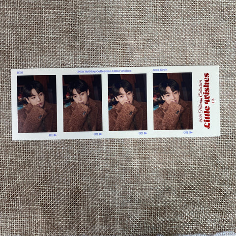 BTS JUNGKOOK [ 2021 Holiday Little Wishes ] Official 4 cut photocard /New /GFT