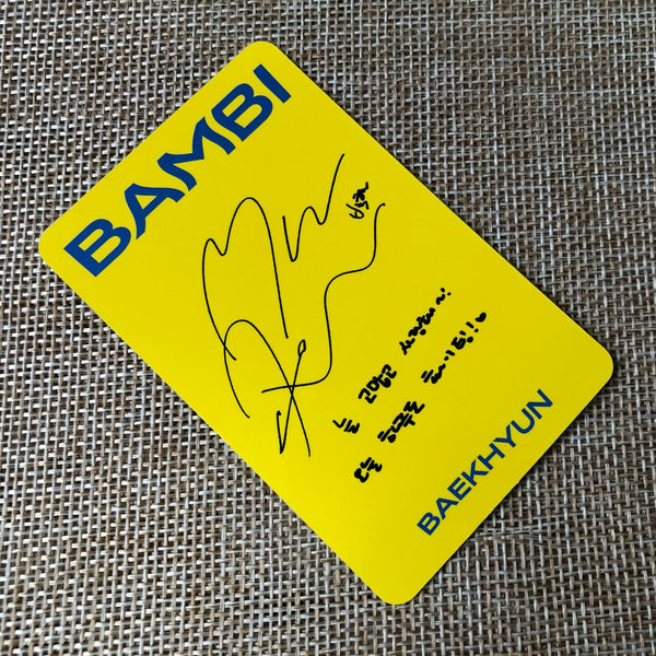 EXO BAEKHYUN #3 [ BAMBI ] Official Photocard, 3rd mini Album / New / Gift