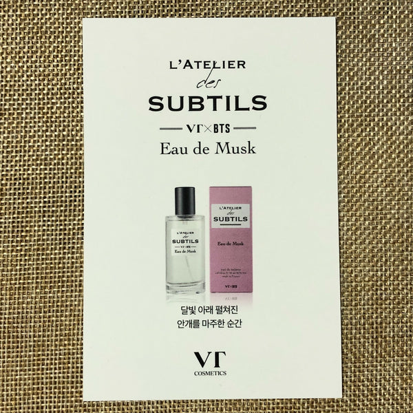 BTS V #1 [ VT Cosmetics L'atelier Des Subtils ] Official Postcard / New / Gift