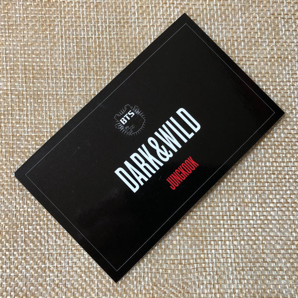 BTS JUNGKOOK [ Dark & Wild Official Photocard ] 1st Studio Album / NEW /+Gift
