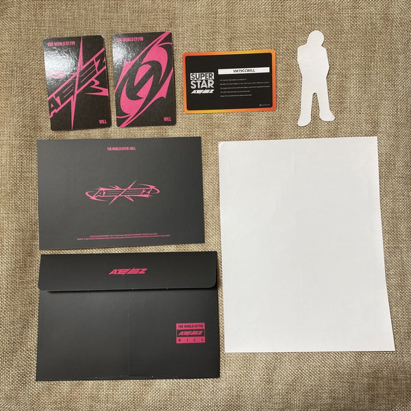 ATEEZ [The World EP.FIN: WILL] Signed Promo Album / Autographed Message Full Set