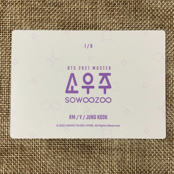 BTS GROUP UNIT 1/8 [ 2021 Muster SOWOOZOO ] Official Mini Photocard / New / Gift