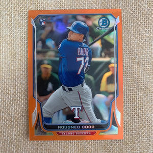 2014 Bowman Chrome Orange Refractor #23 Rougned Odor 9 of 25 / Mint / Gift