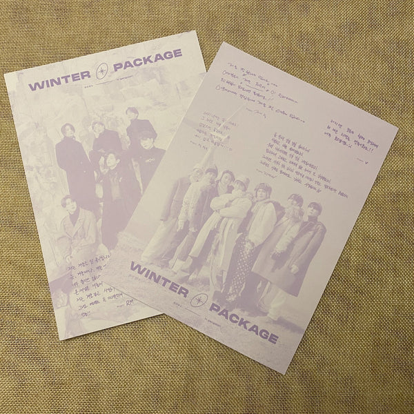 BTS GROUP [2021 Winter Package] Official Mini Poster Set (2ea) / New, Rare /+G
