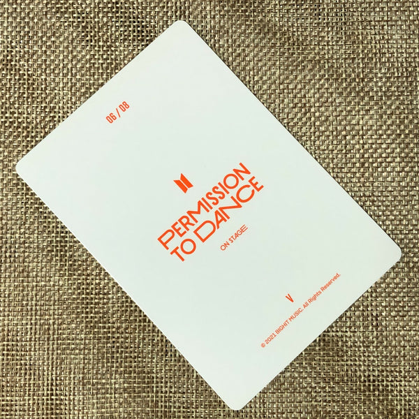 BTS V 6/8 [PTD PERMISSION TO DANCE ON STAGE] Official Mini Photocard / Gift