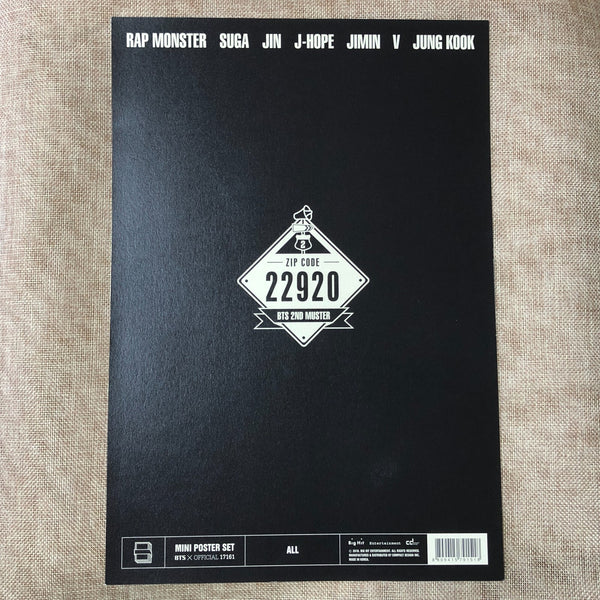 BTS GROUP [ 2nd Muster ZIP CODE 22920 ] Official Mini Poster / New / Gift