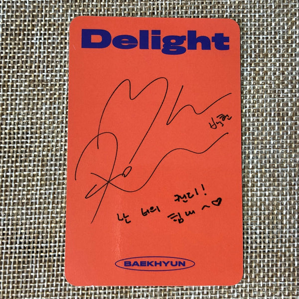 EXO BAEKHYUN #5 [ Delight ] Official Photocard, 2nd mini CHEMISTRY / New / Gift