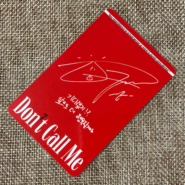 SHINEE ONEW [DON'T CALL ME] Official Photocard, 7th Photovoook Ver / New / Gift