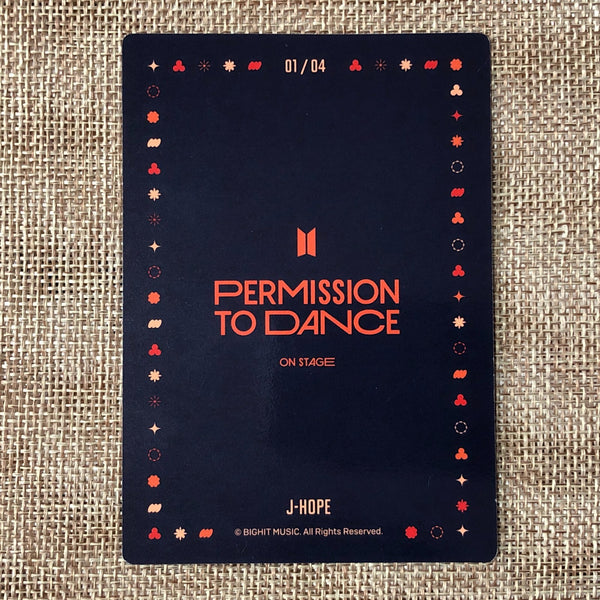 BTS J-HOPE 1/4 [PTD PERMISSION TO DANCE ON STAGE] Official Mini Photocard / Gift