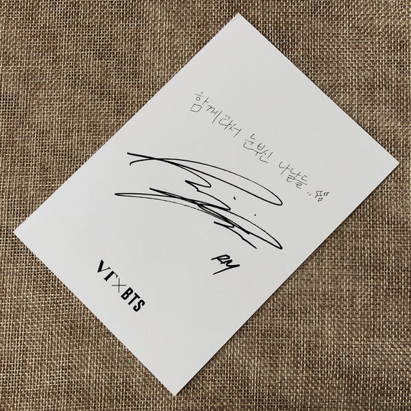 BTS RM [ VT Cosmetics Sign Message ] Official Postcard / New / Gift