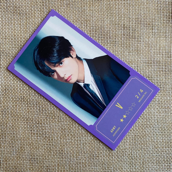 BTS V 2/4 [BANG BANG CON The Live] Official Message Photocard / New, Rare / Gift