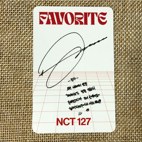 NCT 127 JUNGWOO [FAVORITE] Official Photocard, 3rd Repackage CLASSIC Ver / Gift