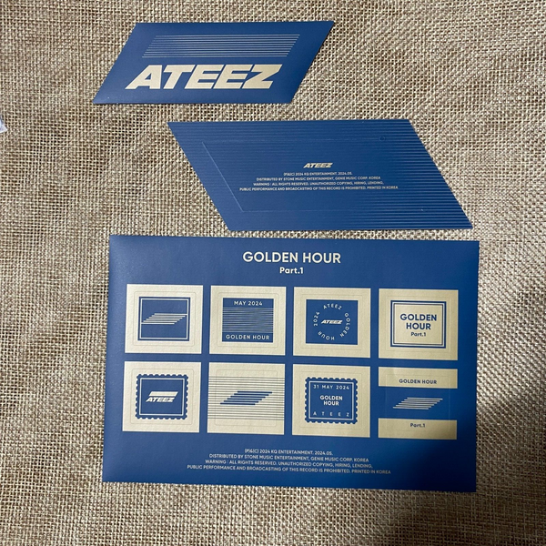 ATEEZ All Member Signed Promo Album [Golden Hour Part. 1] Message Full Set /+G
