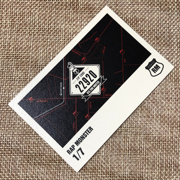 BTS RAP MONSTER RM 1/7 [ 2nd Muster ZIP CODE 22920 Official Mini Photocard ]N/+G