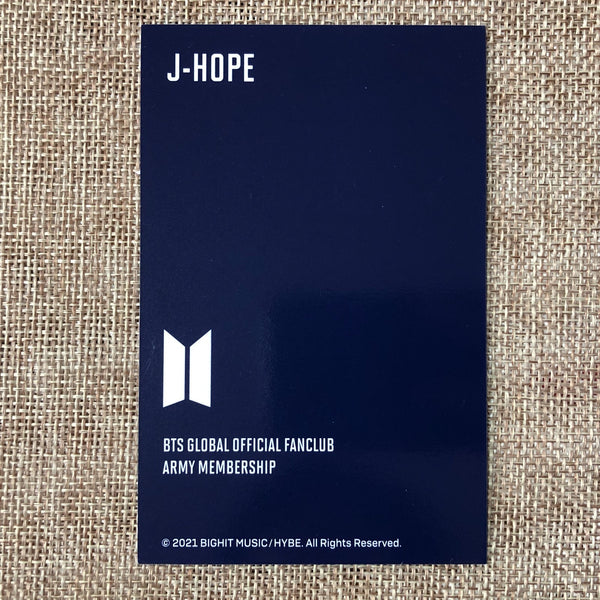 BTS J-HOPE [GLOBAL OFFICIAL FANCLUB 8th ARMY MEMBERSHIP KIT] Photocard / Gift