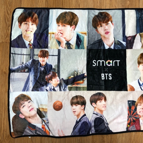 BTS GROUP [BTS X Smart Uniform] Promotional Official Blanket / New, Rare / Gift