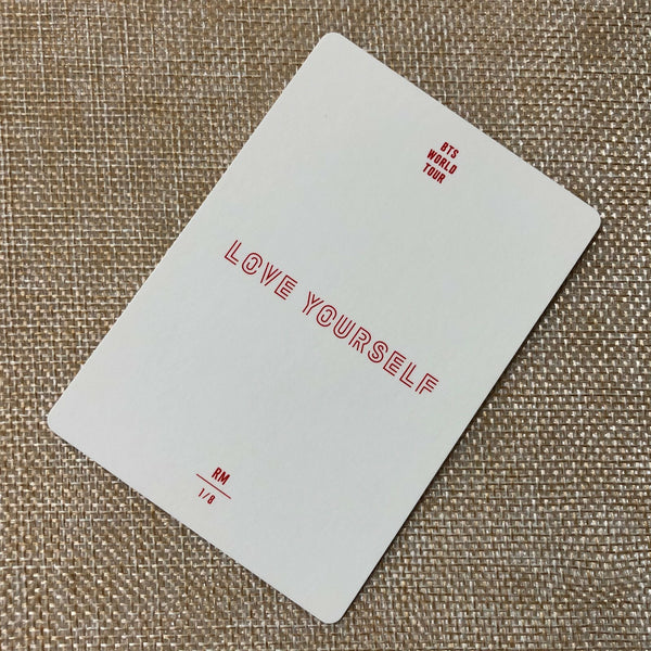 BTS RM 1/8 [ Love Yourself World Tour ] Official Mini Photocard / New / Gift