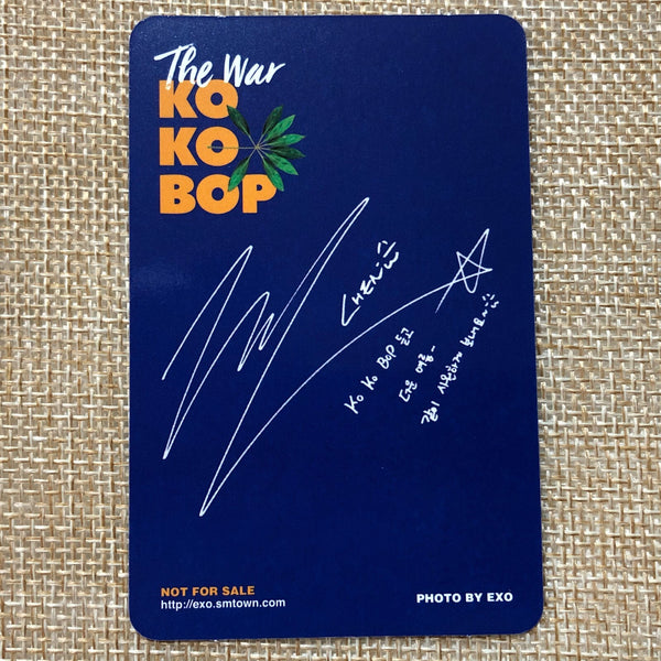 EXO CHEN Type C [ The War KOKOBOP ] Official Photocard, 4th Album / New / Gift