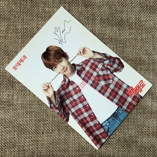 EXO BAEKHYUN [ Lotte Peperoday ] Official Postcard, EXO-K / New, Rare / Gift